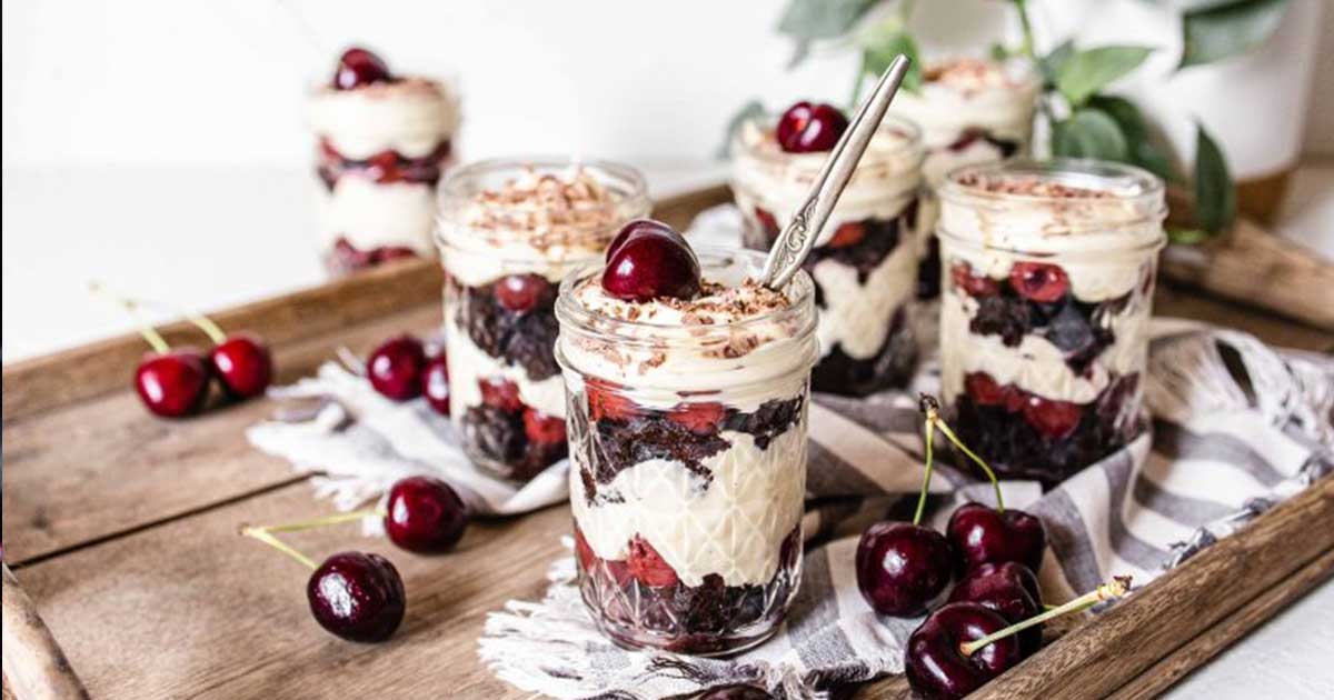 Black Forest Desert Jars | Naomi Sherman Food Creative